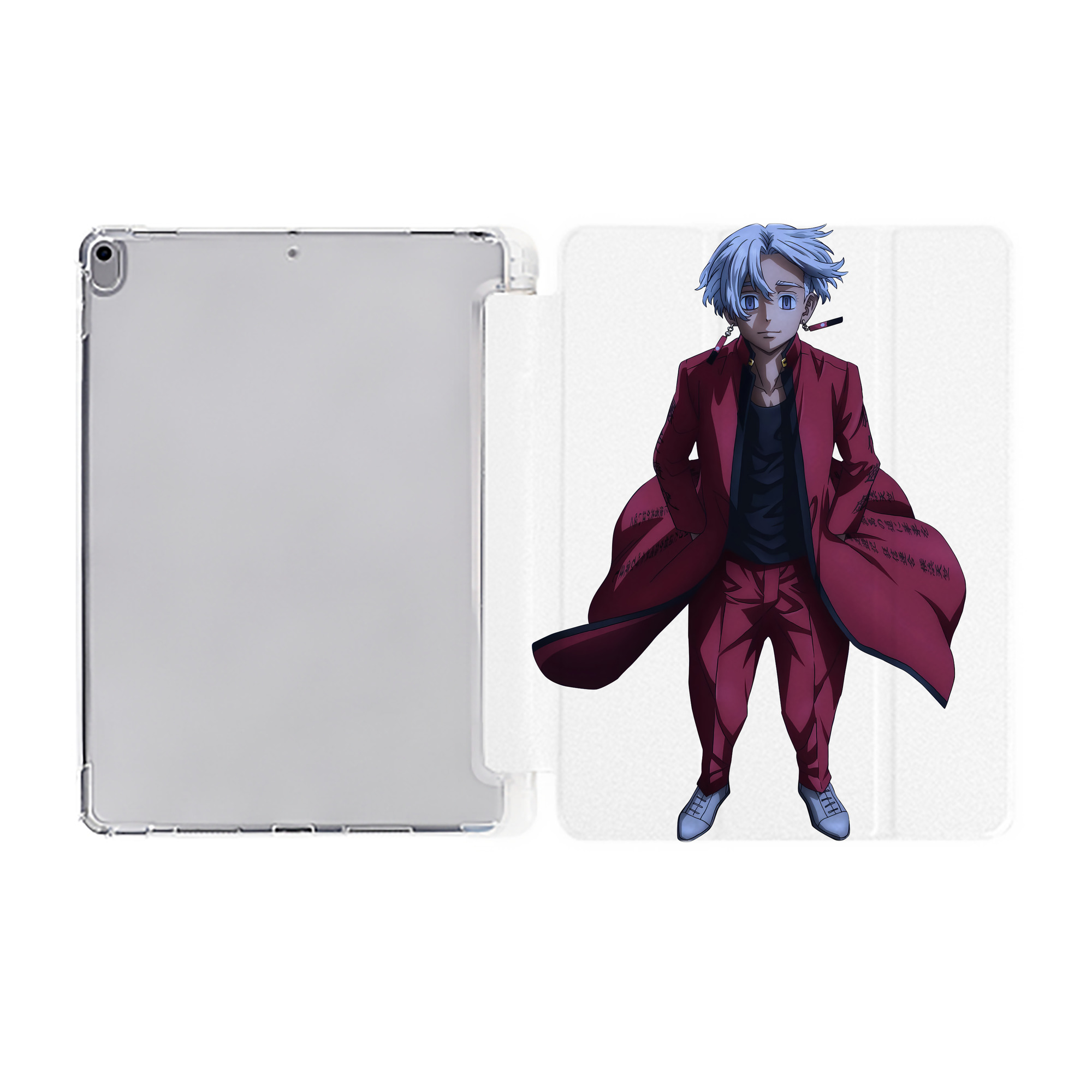 （画像用） 東京リベンジャーズ Tokyo Revengers IPad ケース ペン収納付き 三つ折りスタンド PUレザー×シリコン 対応機種9.5/10.5/10.9インチ